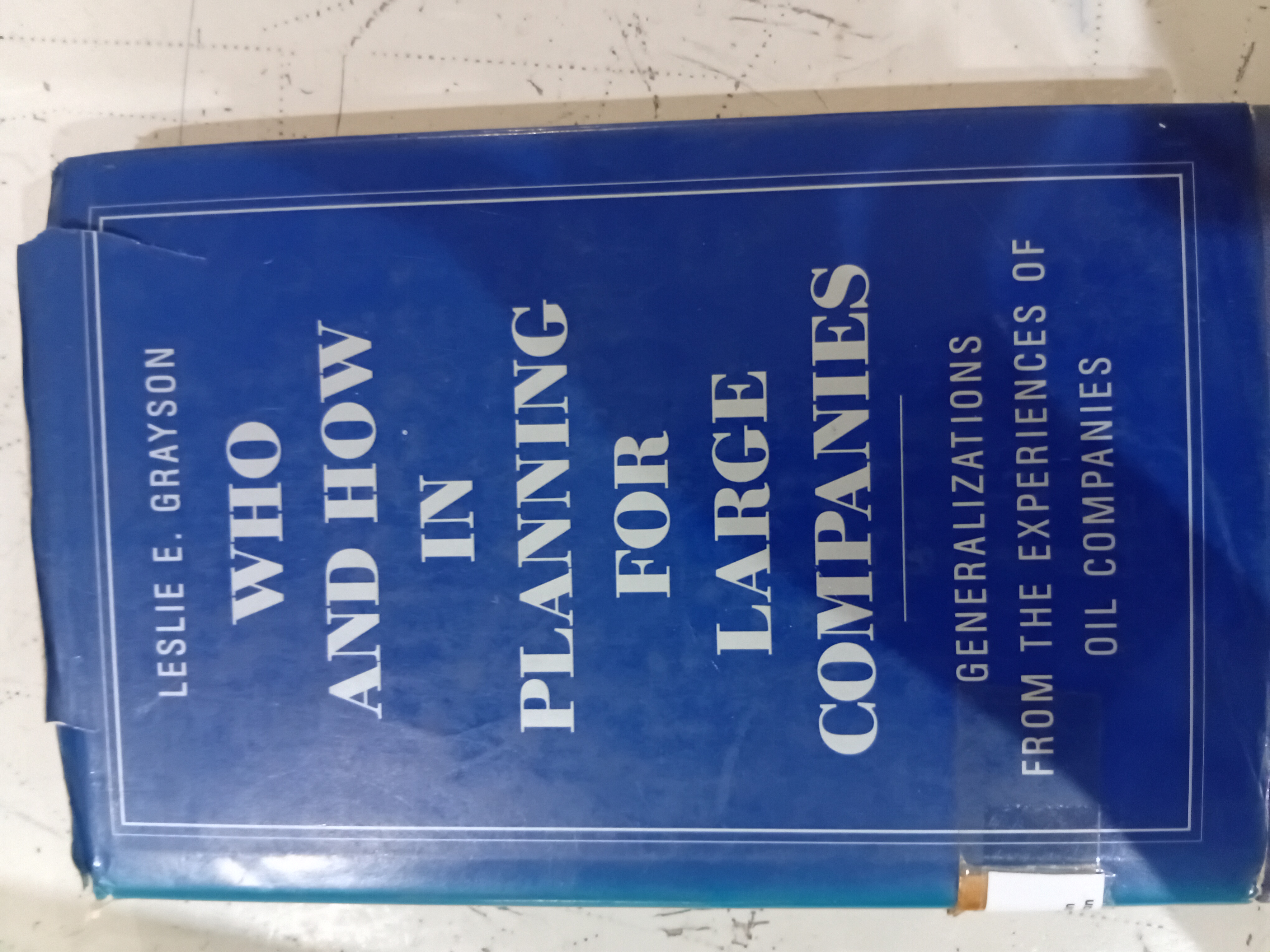 Who and how in planning for lanrge companies 