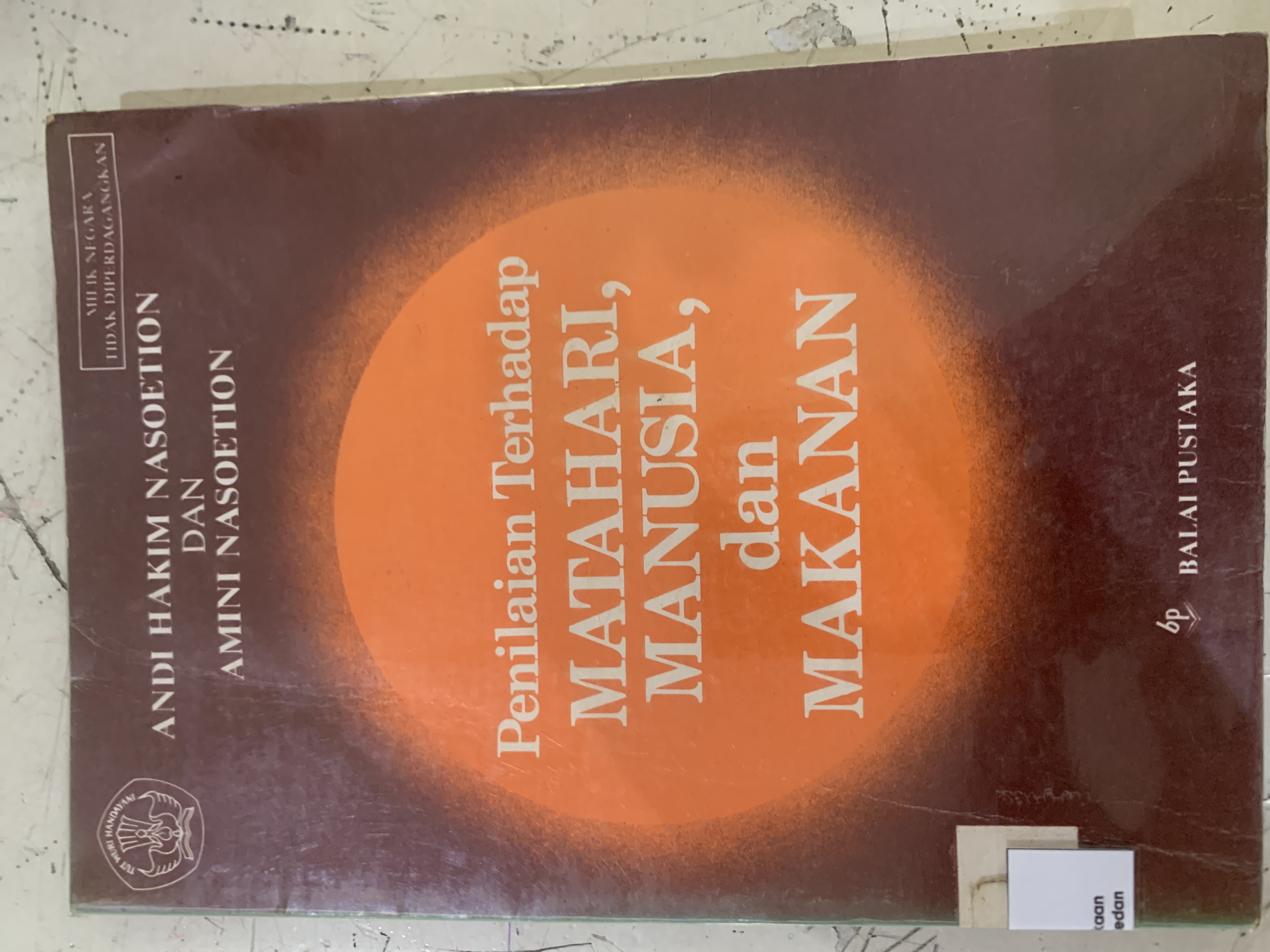 Penilain Terhadap Matahari, Manuasi, dan Makanan