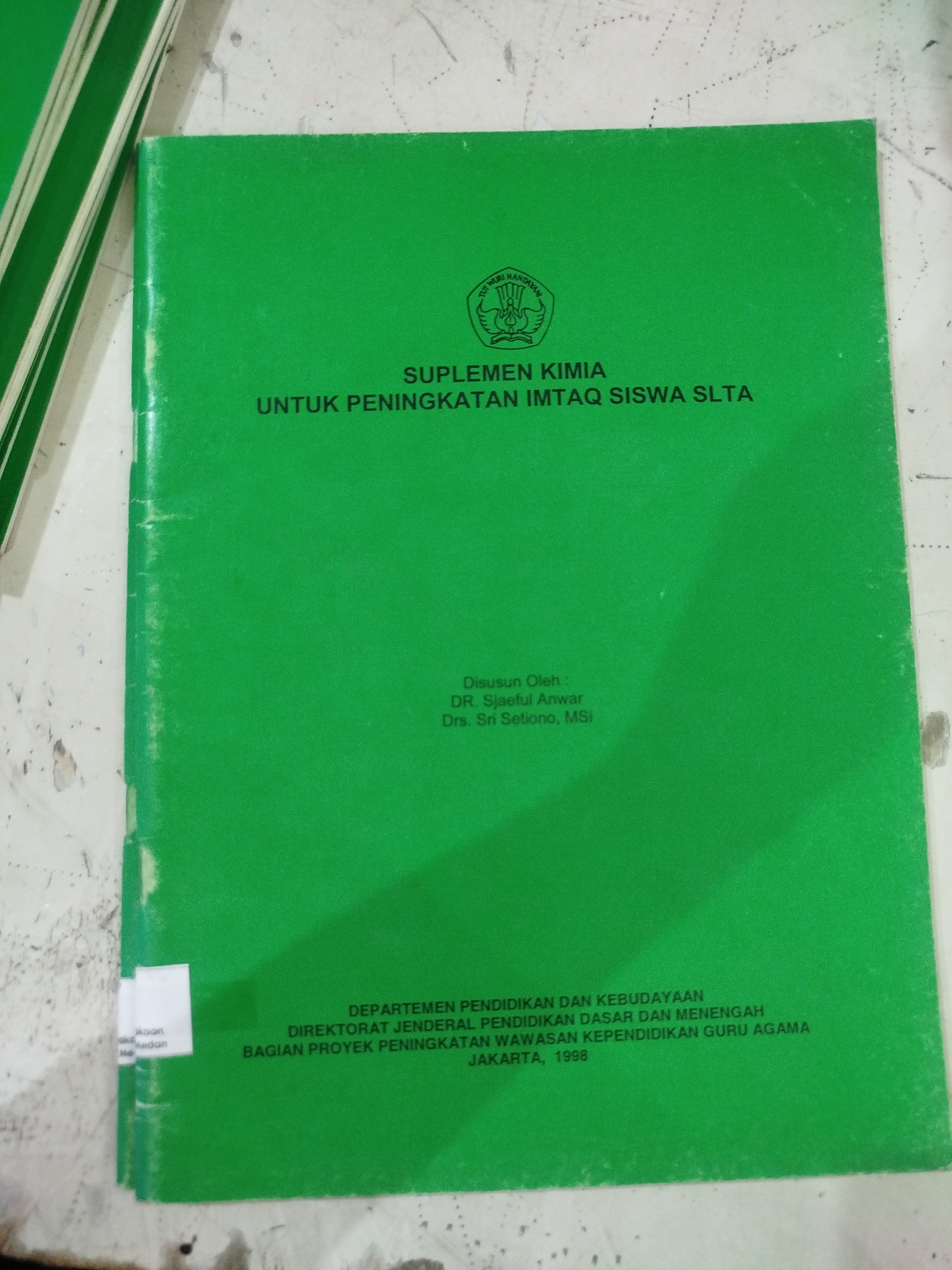 Suplemen Kimia Untuk Peningkatan IMTAQ SISWA SLTA